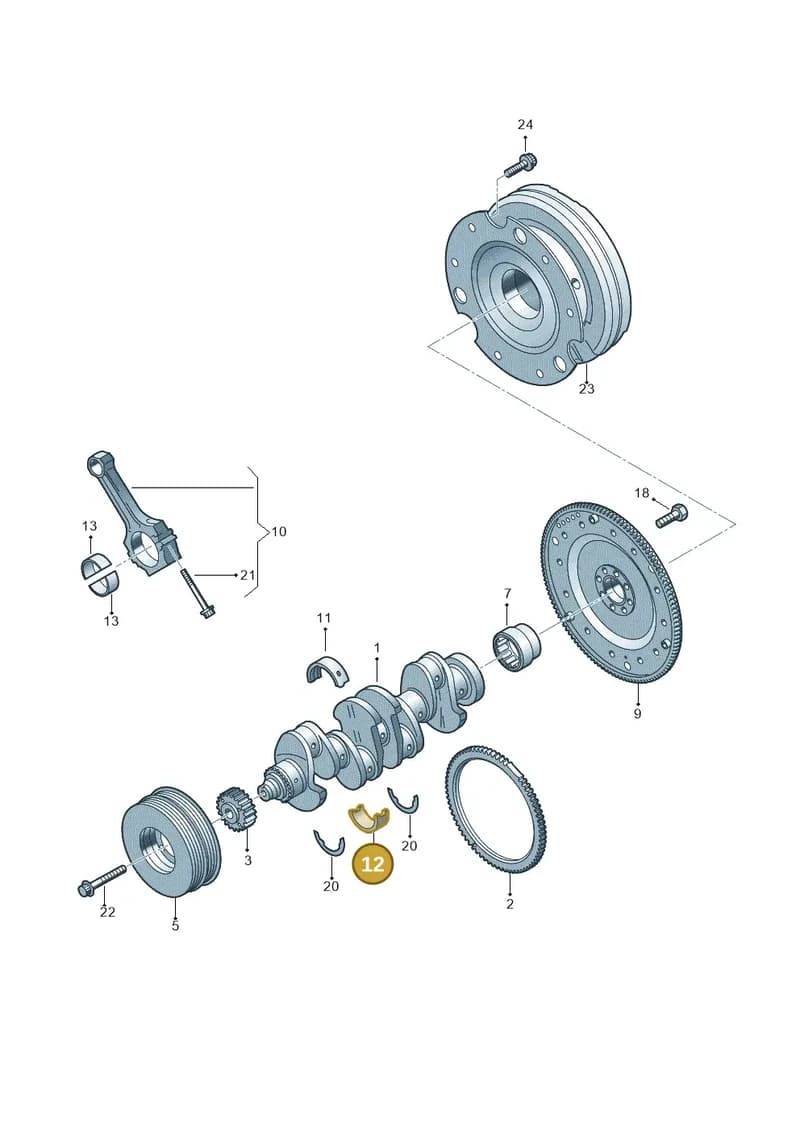 06K105591AFBLA — Audi A5 Limousine (2024-2025) diagram 849105100, position 12