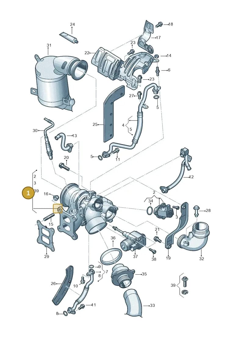 06K145874S — Audi Q3 (2018-2025) diagram 890145640, position 1