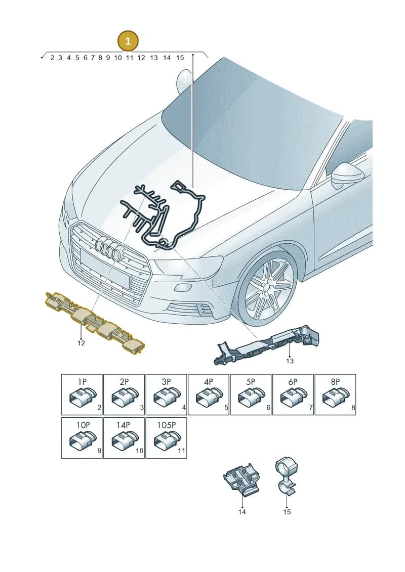 06K972627FK — Audi A3 Sportback (2016-2020) diagram 890971460, position 1