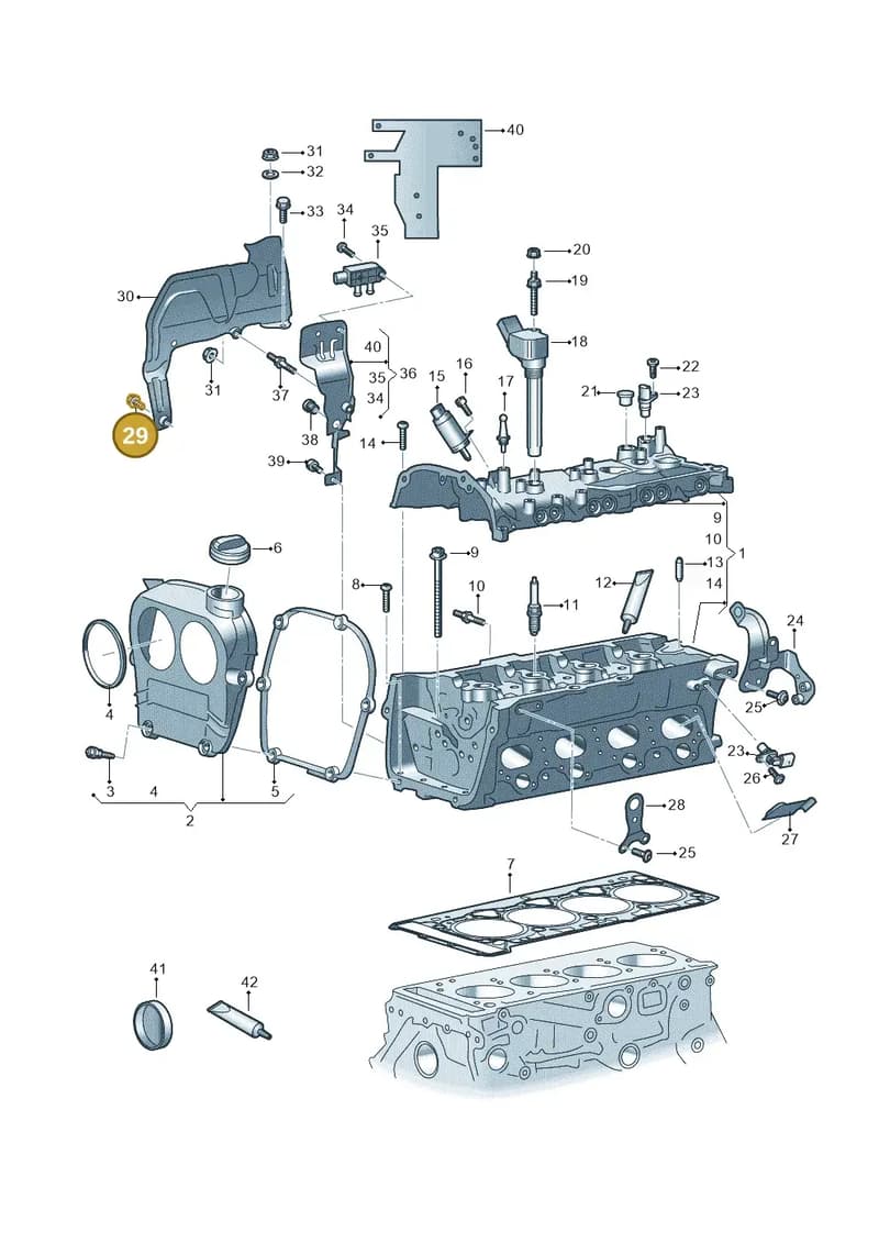 06N103411A — Audi A3 Sportback (2019-2025) diagram 596103032, position 29