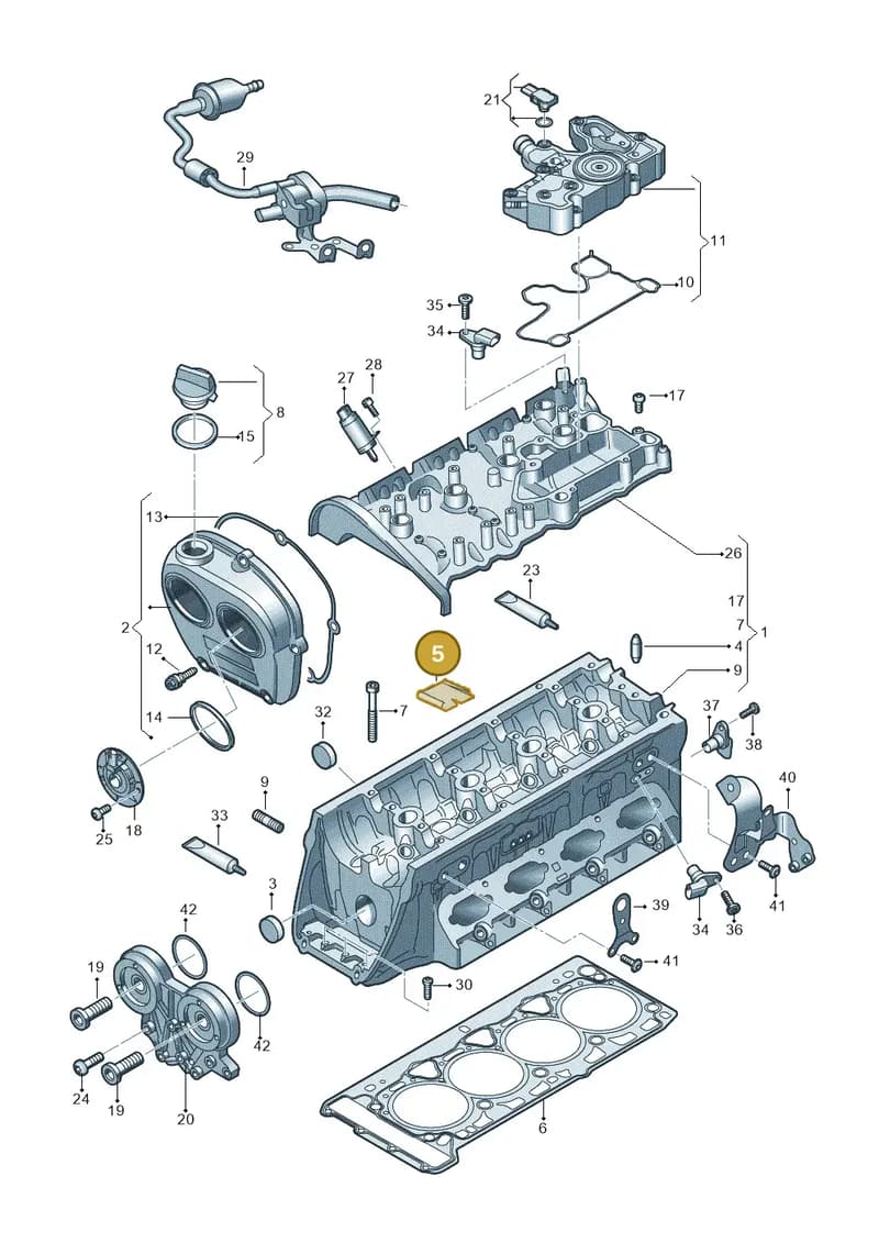 06N103411A — Audi Q5 (2016-2025) diagram 849103031, position 5