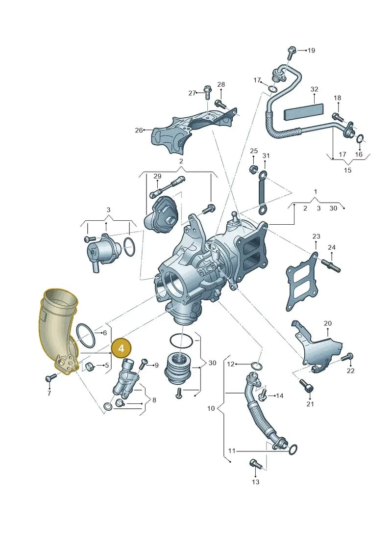 06N129635F — Audi Q5 (2016-2025) diagram 849145425, position 4