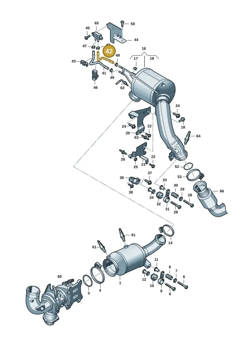 06N131850AC — Audi A5 Limousine (2024-2025) diagram 8wk253340, position 42