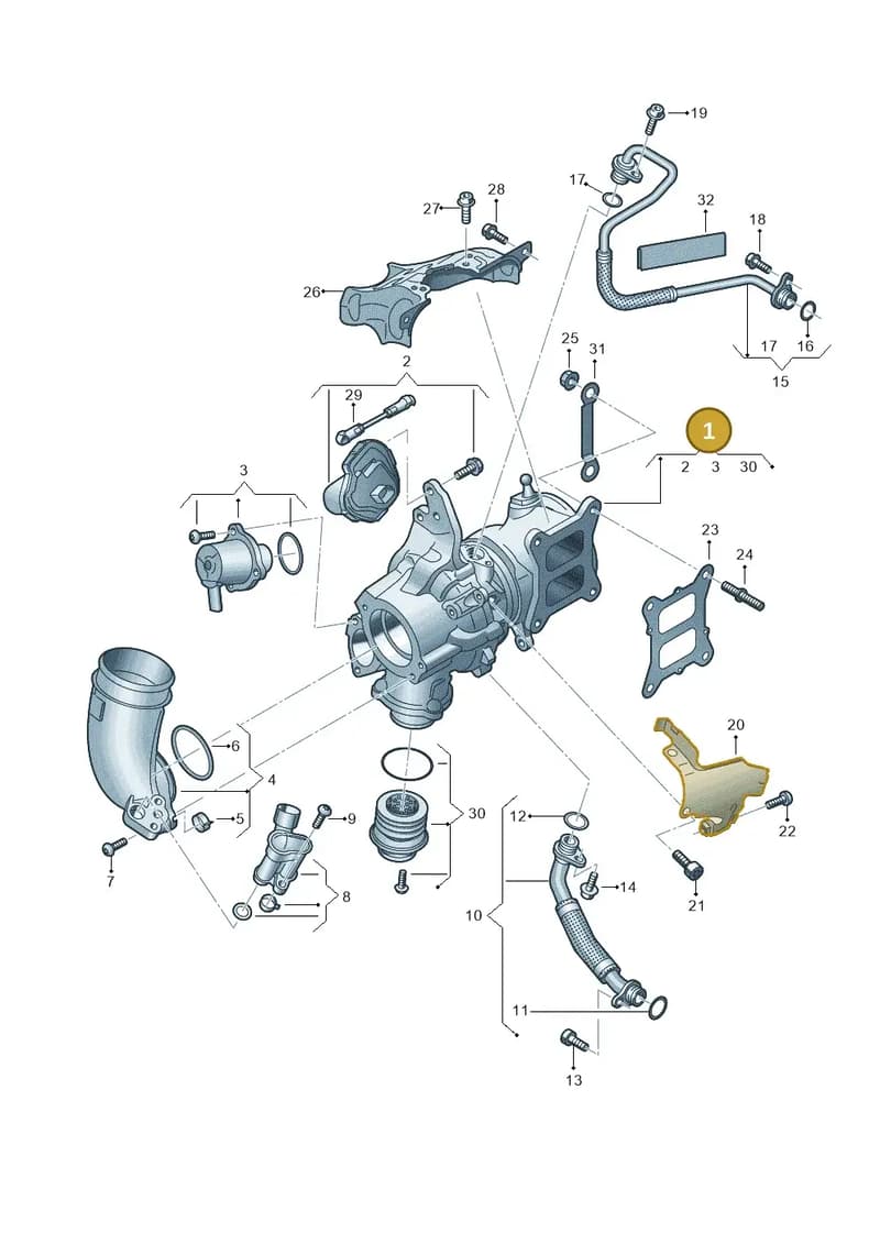06N145702D — Audi A6 (2018-2025) diagram 849145425, position 1
