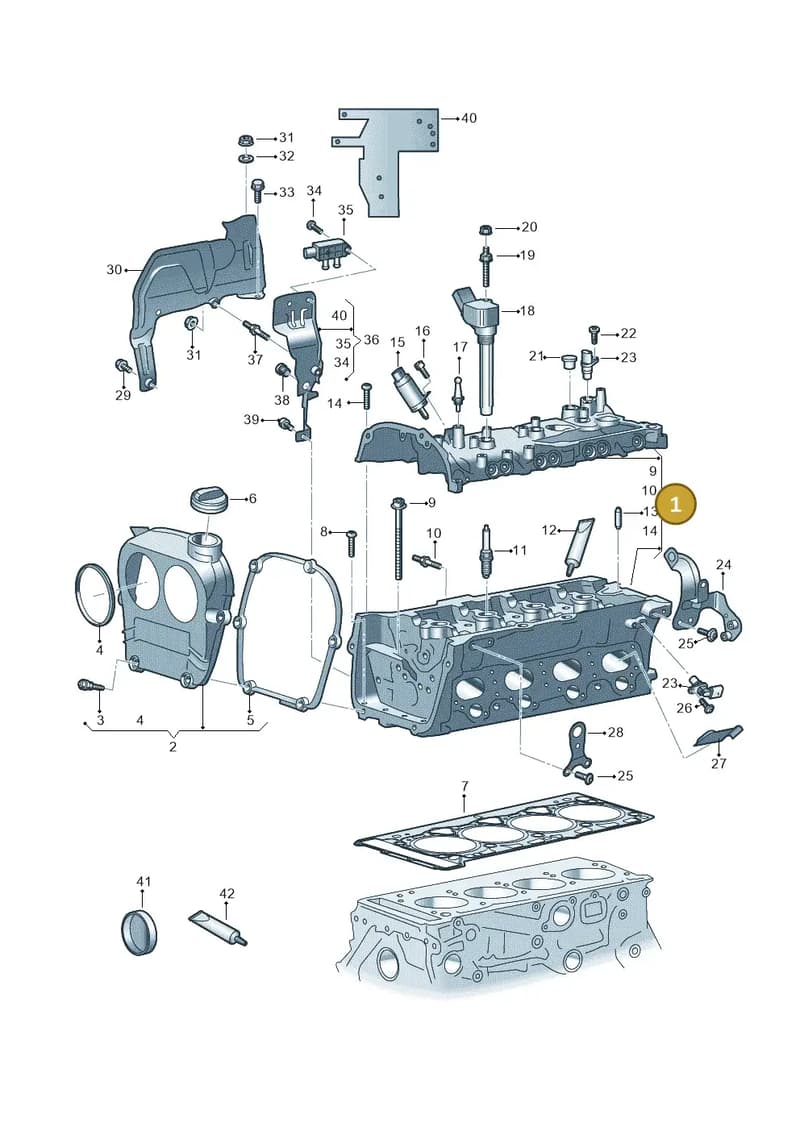 06Q103063F — Audi A3 Sportback (2019-2025) diagram 596103032, position 1