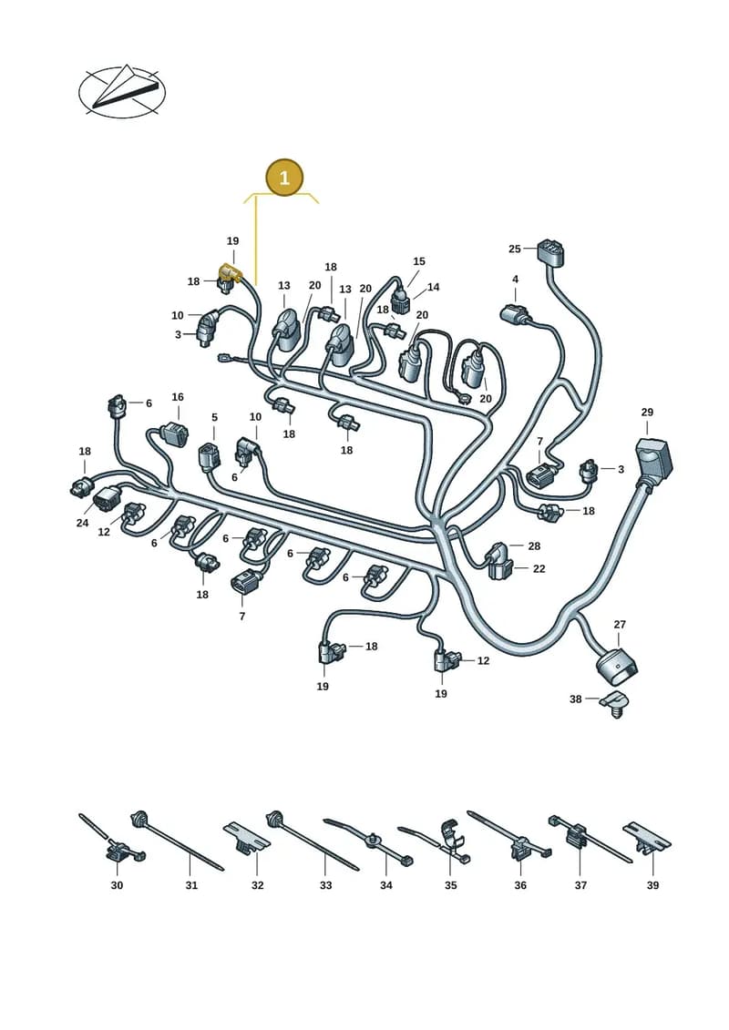 06Q972610G — Volkswagen Golf (2019-2025) diagram 5h0971010, position 1