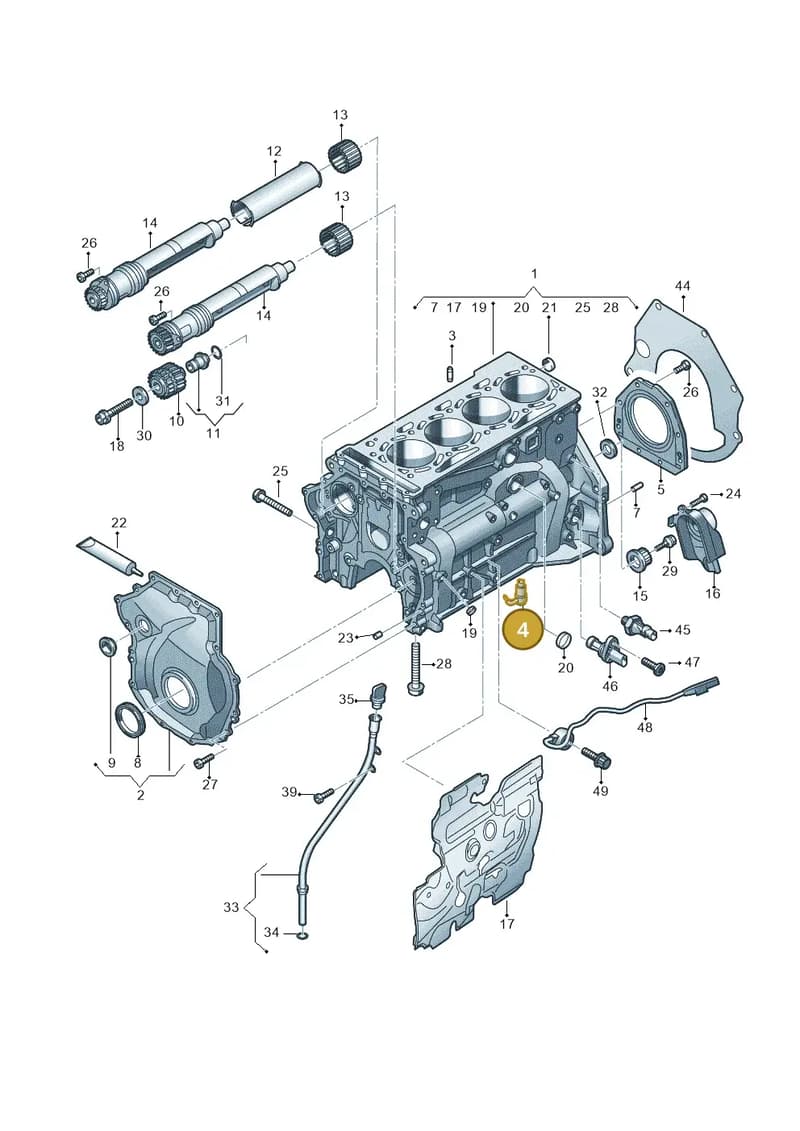 06R103154 — Audi A5 Limousine (2024-2025) diagram 849103016, position 4
