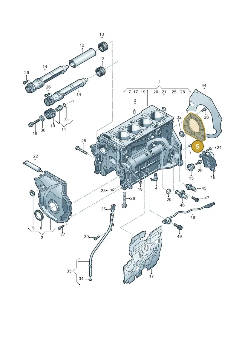 06R103170 — Audi A5 Limousine (2024-2025) diagram 849103016, position 5