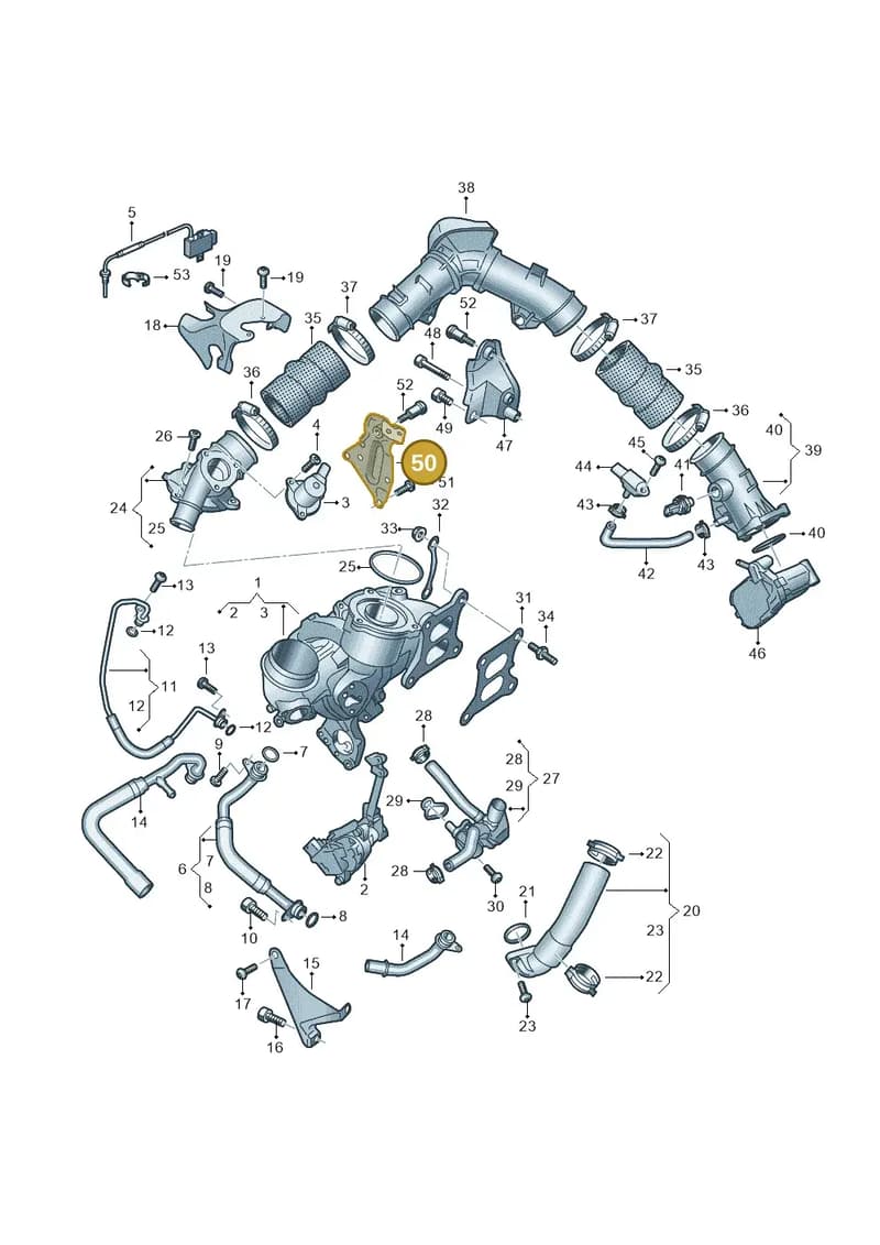 06R145516A — Audi A5 Limousine (2024-2025) diagram 8wk145175, position 50