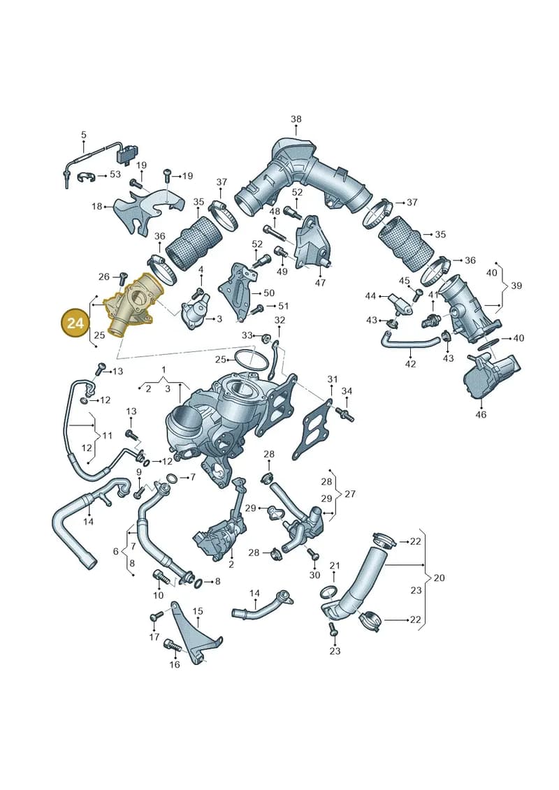 06R145861A — Audi A5 Limousine (2024-2025) diagram 8wk145175, position 24