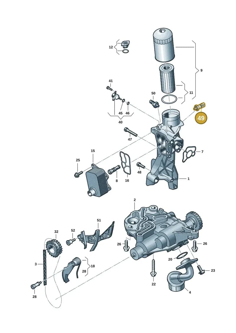 06R919081A — Audi A5 Limousine (2024-2025) diagram 849115015, position 49