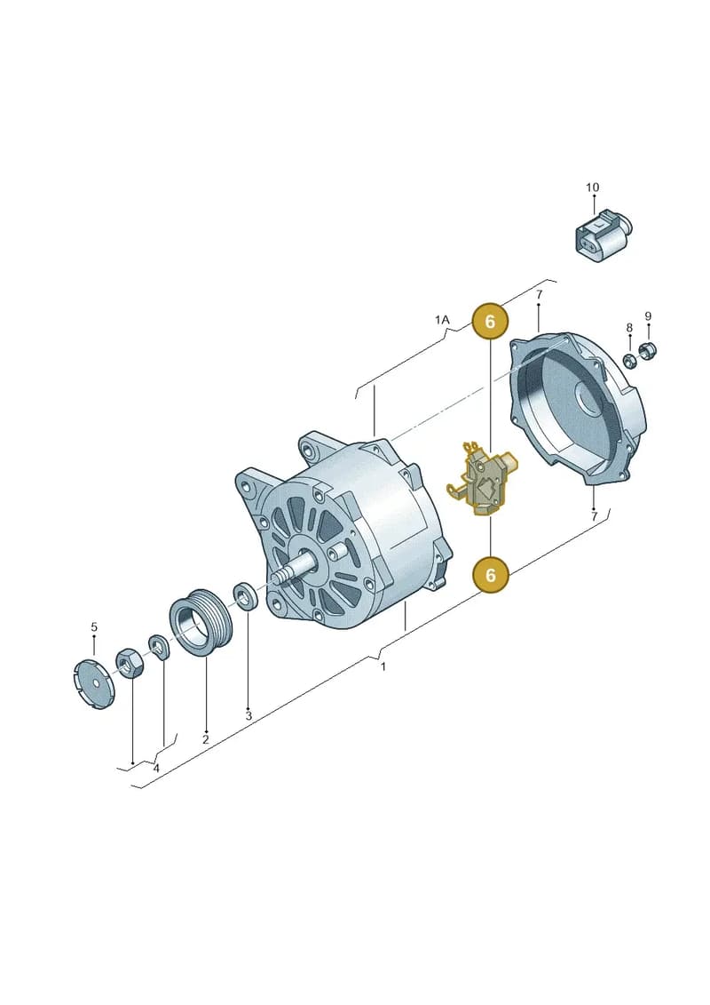 079903803H — Volkswagen Touareg (2012-2014) diagram 631903000, position 6