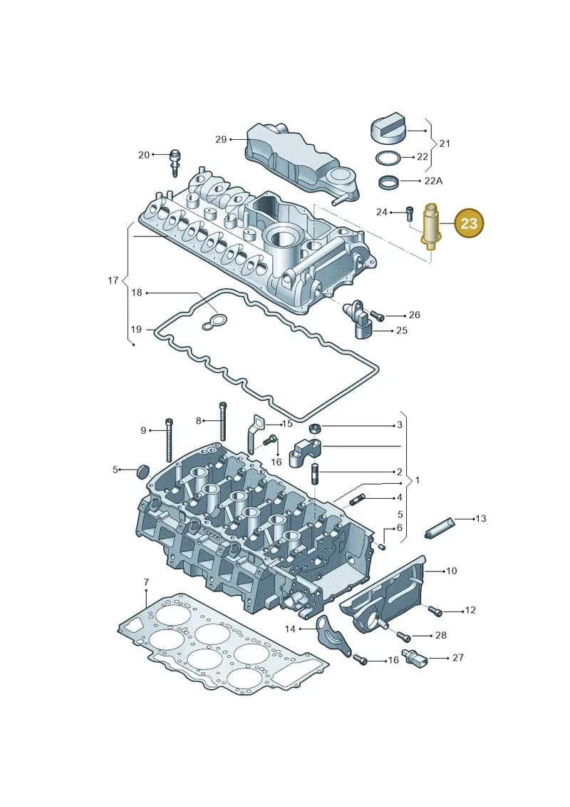 07P906455A — Volkswagen Teramont (2021-2023) diagram 809103600, position 23