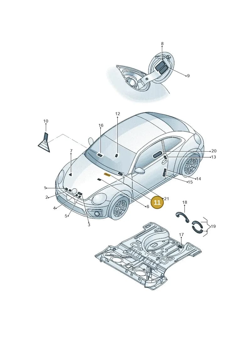 07Z010012 — Volkswagen New beetle (2011-2016) diagram 801010000, position 11