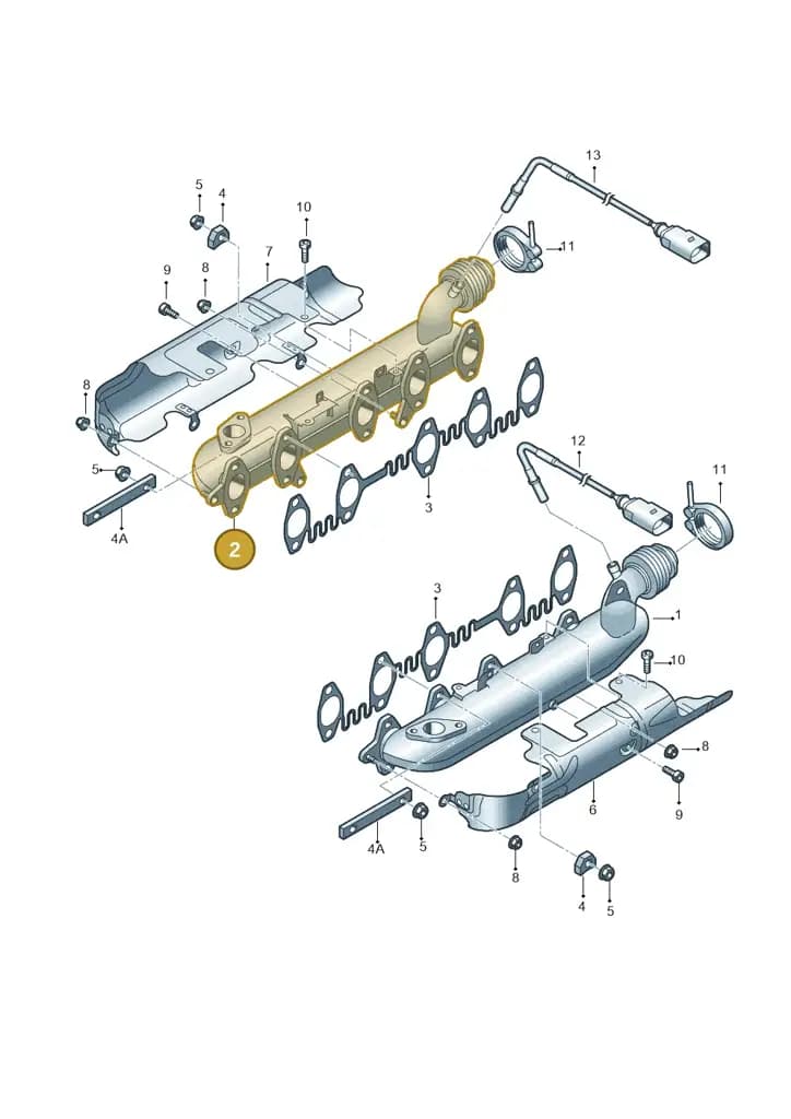 07Z253034Q — Volkswagen Touareg 08> (2007-) diagram 274253400, position 2