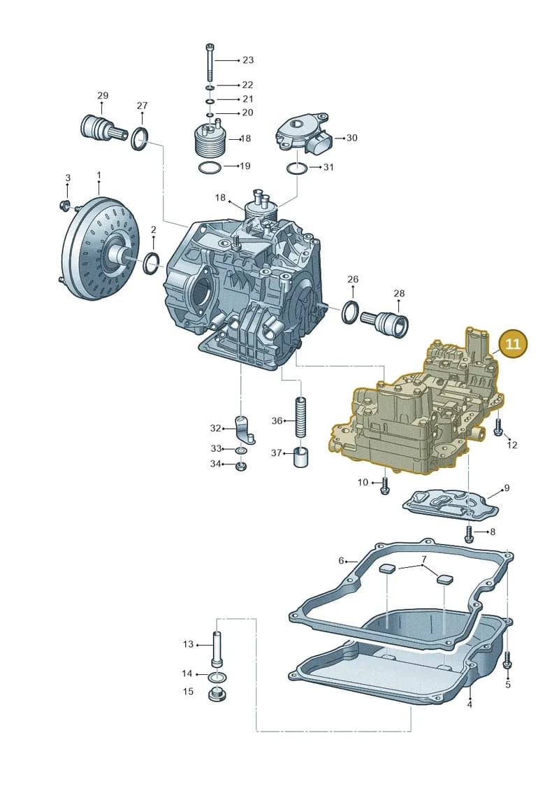 09M325039X — Volkswagen Passat estate (2008-2011) diagram 737321660, position 11
