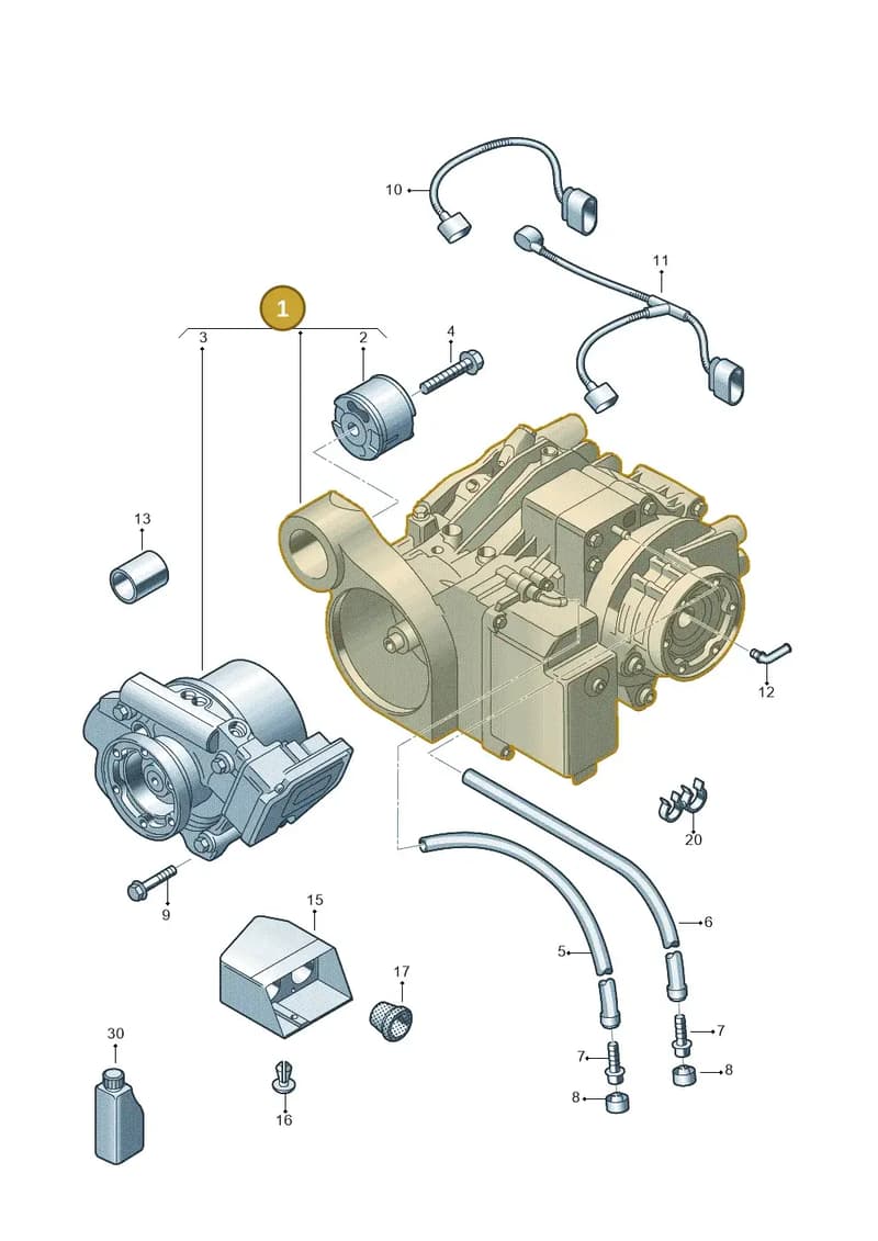 09N525010K — Volkswagen Transporter Multivan (2019-2024) diagram 861525100, position 1