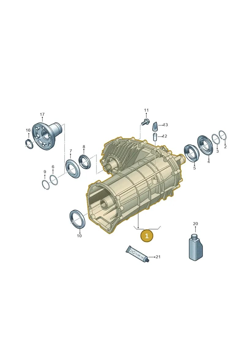 0BU341010P — Volkswagen Touareg (2014-2018) diagram 748341150, position 1