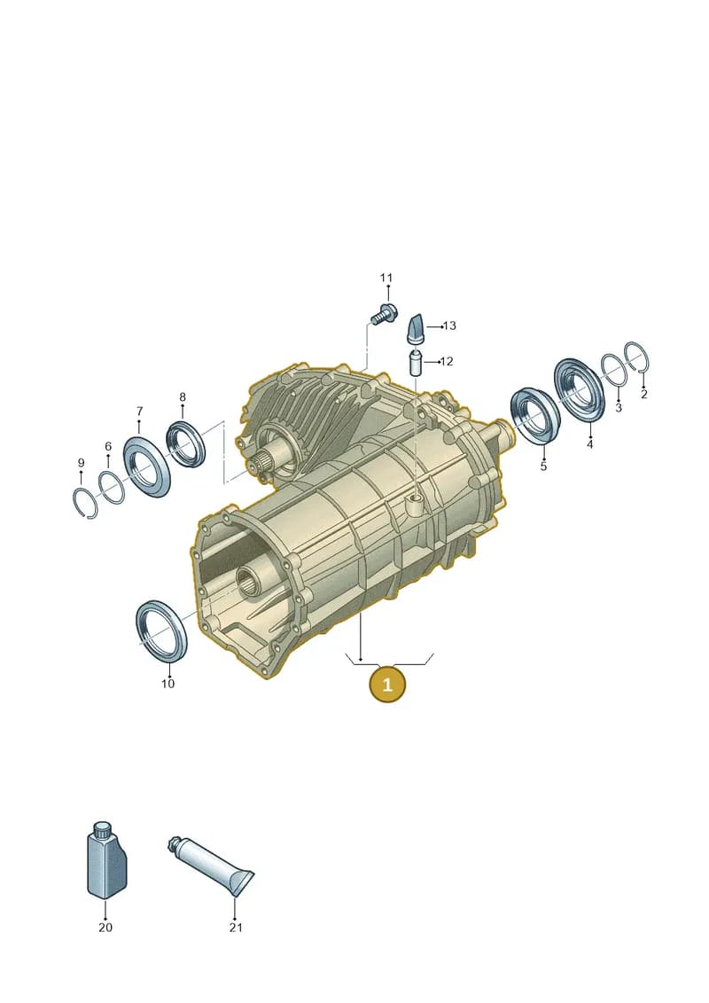 0BU341011T — Volkswagen Touareg (2010-2012) diagram 693341150, position 1