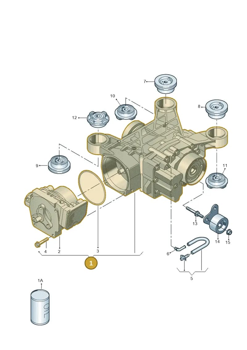 0CQ525015B — Audi A3 Sportback (2016-2020) diagram 890525000, position 1