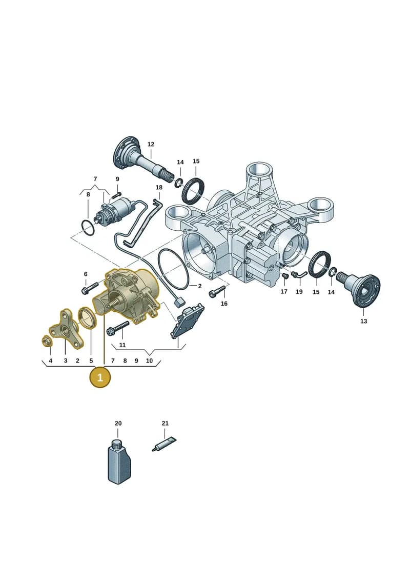 0CQ525554T — Volkswagen Tiguan (2017-) diagram 3h0525100, position 1