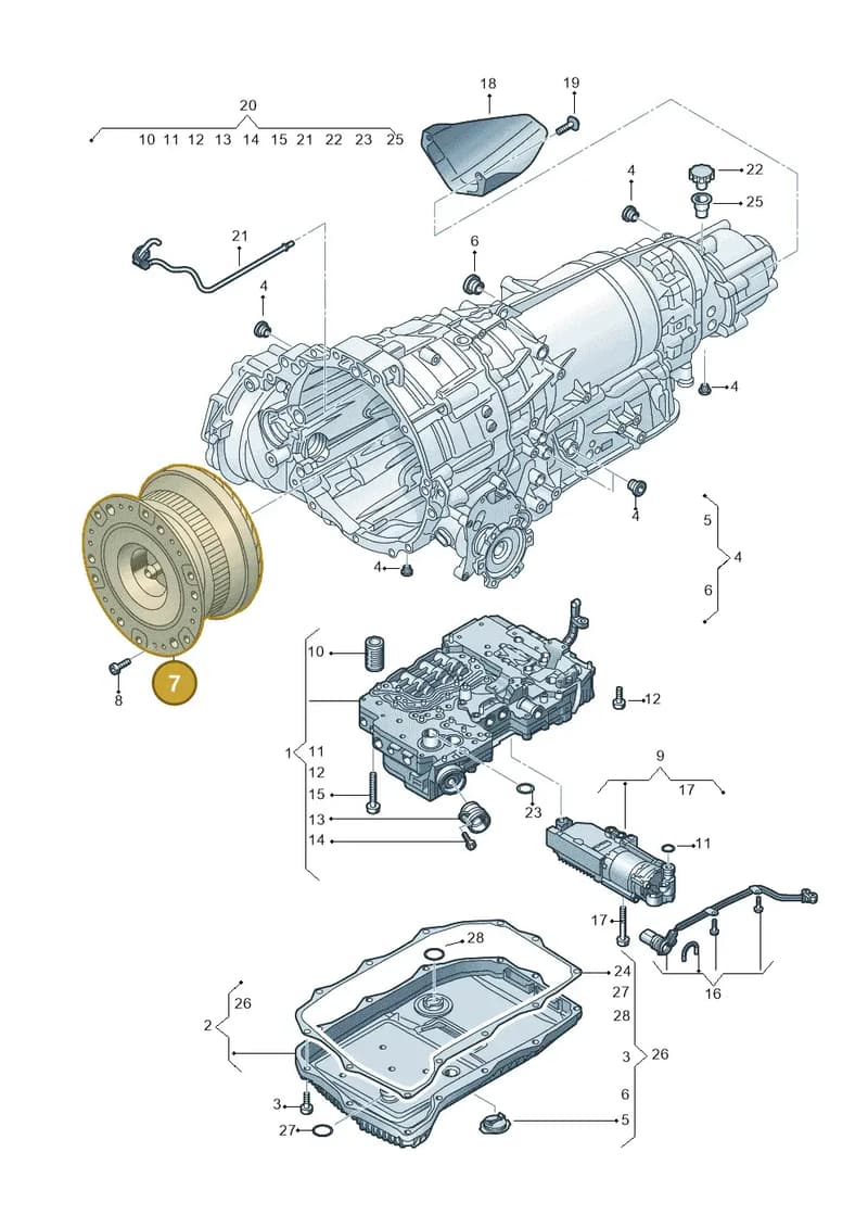 0D5323571C — Audi A8 (2017-2025) diagram 838325800, position 7