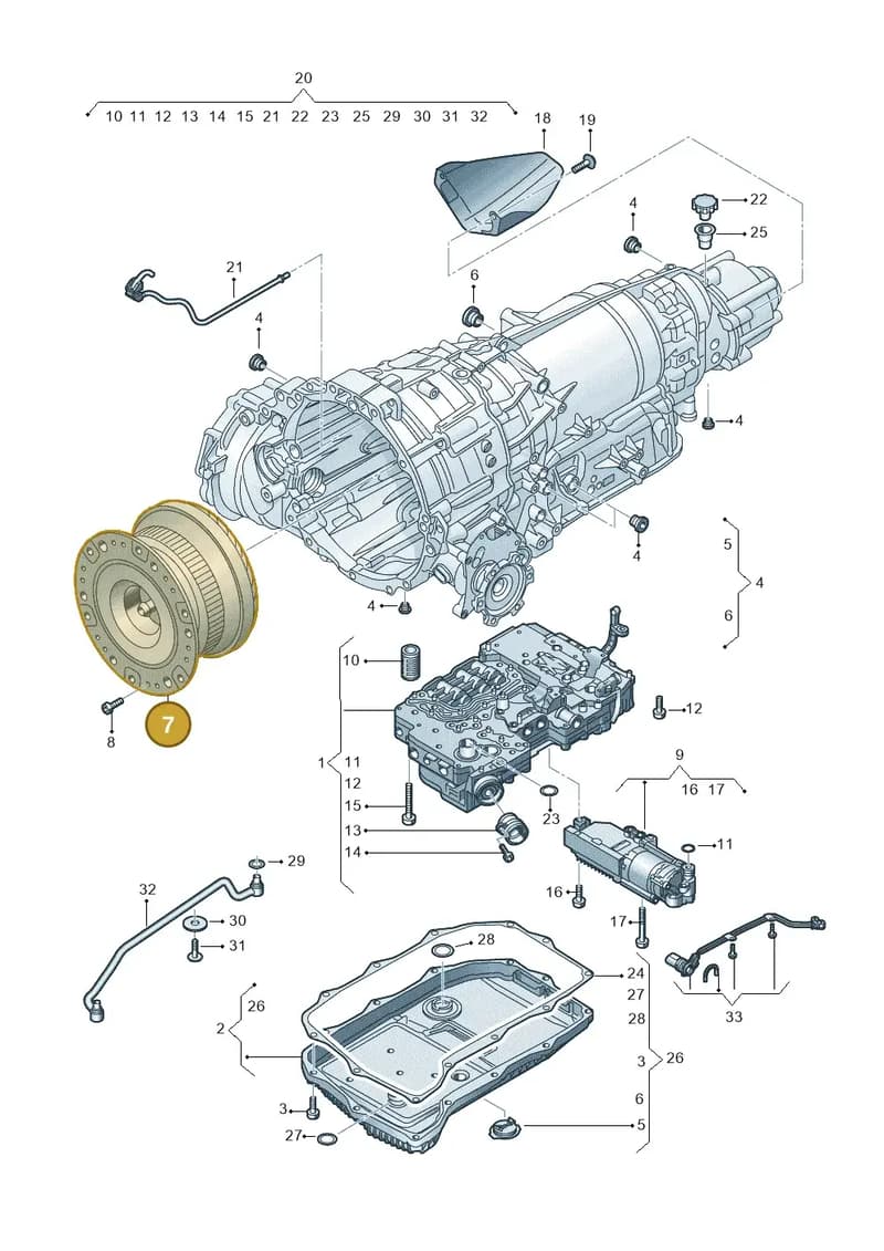 0D5323571F — Audi RS4 Avant (2017-2025) diagram 438325800, position 7