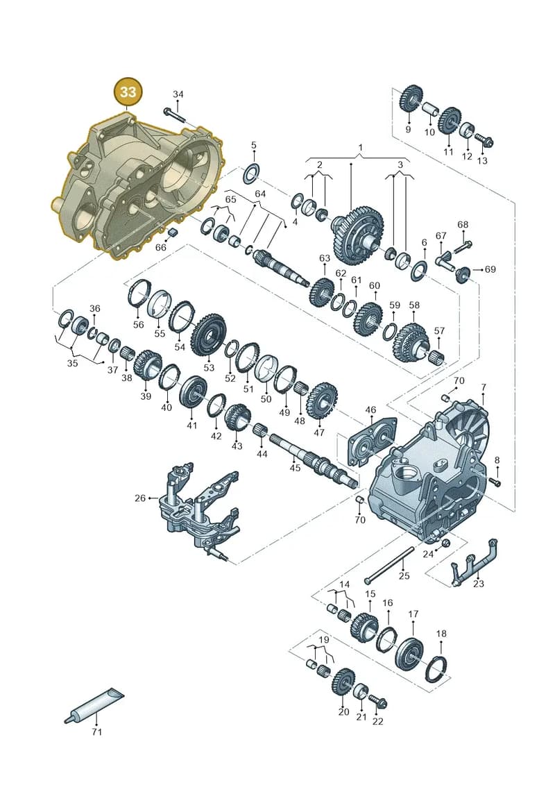 0DQ301107B — Volkswagen Polo Vivo (2017-) diagram 495300120, position 33