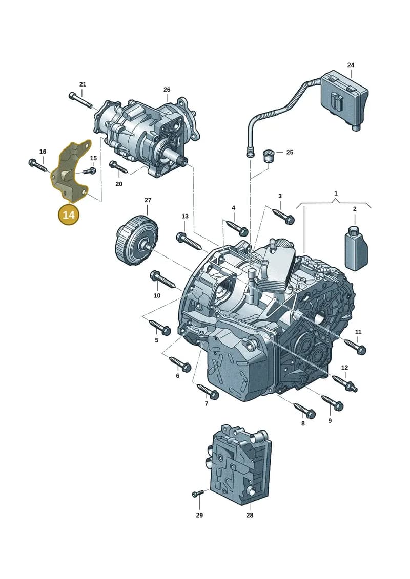 0FN409905E — Volkswagen Taos 1.4 (2020-2024) diagram 828300651, position 14