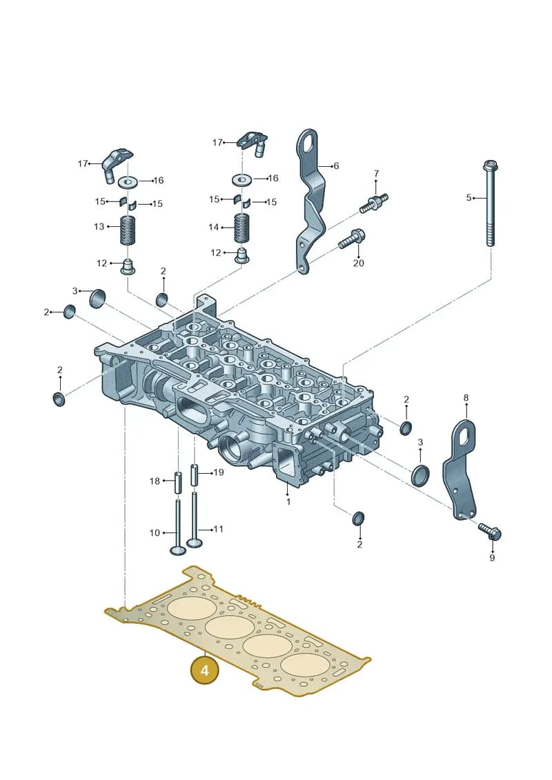 0XW103383AB — Volkswagen Amarok (2022-2025) diagram 2hb103601, position 4