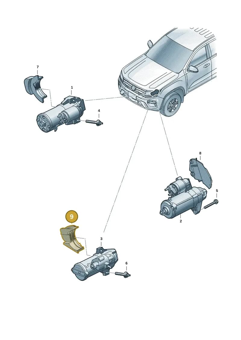 0XW103648 — Volkswagen Amarok (2022-2025) diagram 2hb911000, position 9
