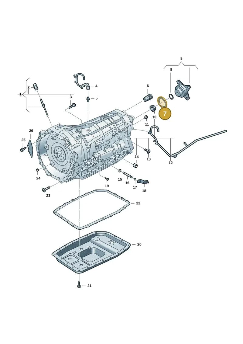 0XW321243D — Volkswagen Amarok (2022-2025) diagram 2hb301300, position 7