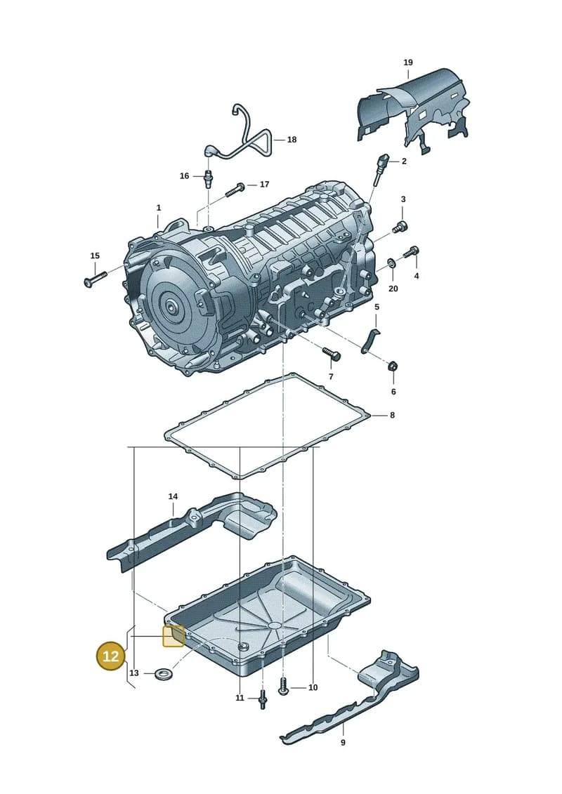 0XW321359C — Volkswagen Amarok (2022-2025) diagram 2hb301400, position 12
