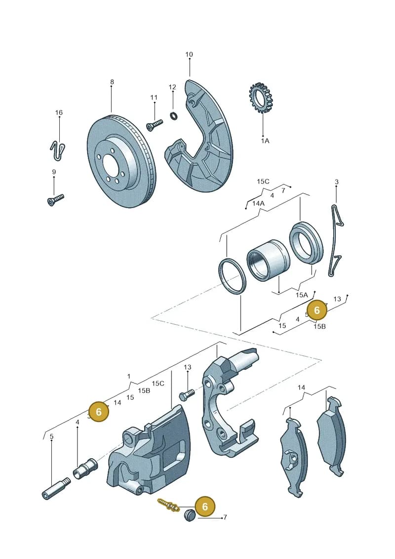 1026152732 — Volkswagen GOL 2P/4P (2002-2006) diagram 303615200, position 6