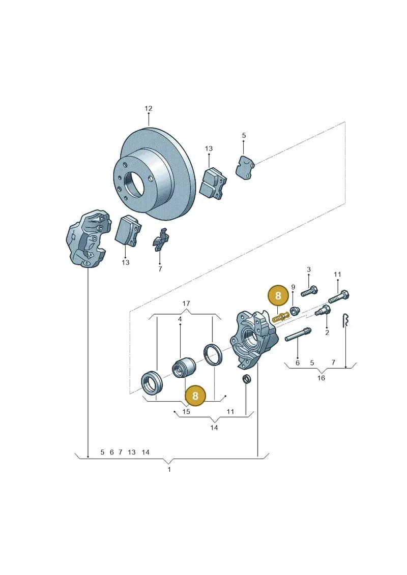 1026152732 — Volkswagen Kombi (2011-) diagram 308615100, position 8