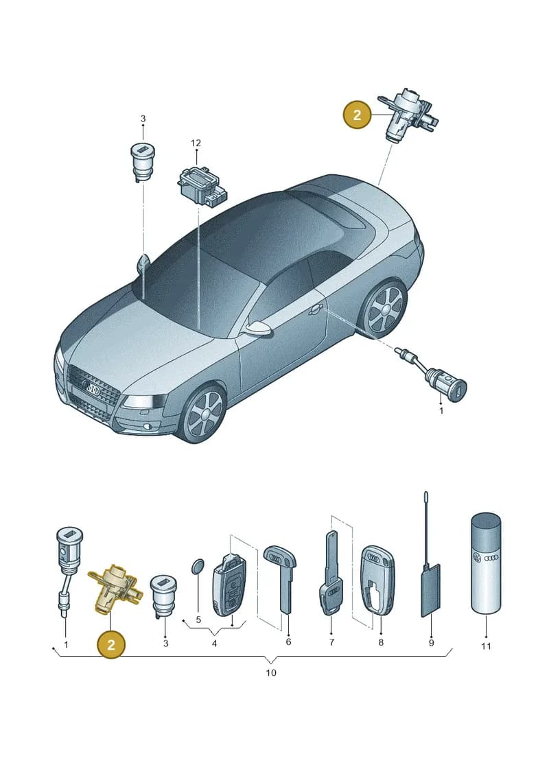 107827573BF — Audi RS5 Cabrio (2012-2015) diagram 670837100, position 2
