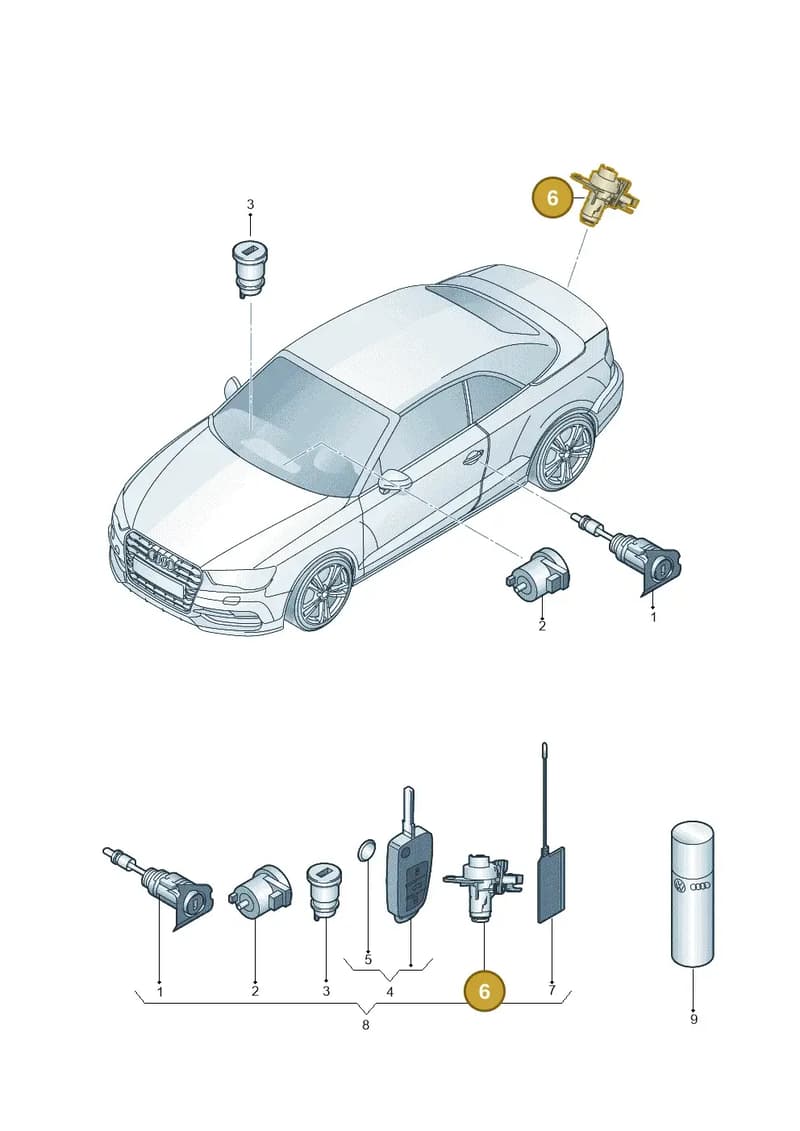 107827573BF — Audi A3 Cab. 1.4 (2013-2016) diagram 778837100, position 6