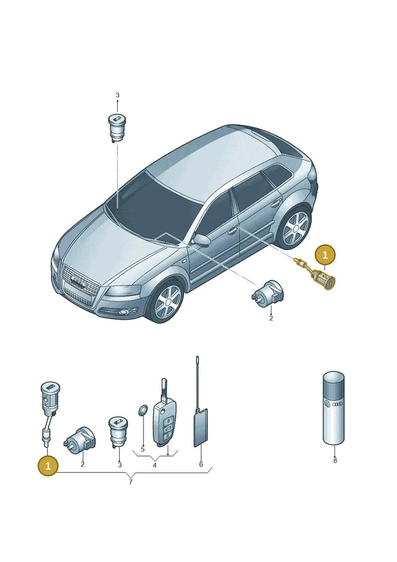 107837167CC — Audi Q3 1.4 (2016-) diagram 728837100, position 1
