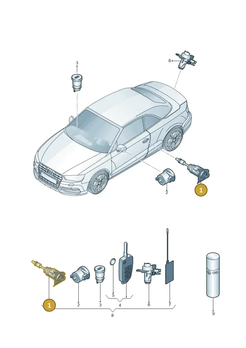 107837167DD — Audi A3 Cab. 1.4 (2013-2016) diagram 778837100, position 1