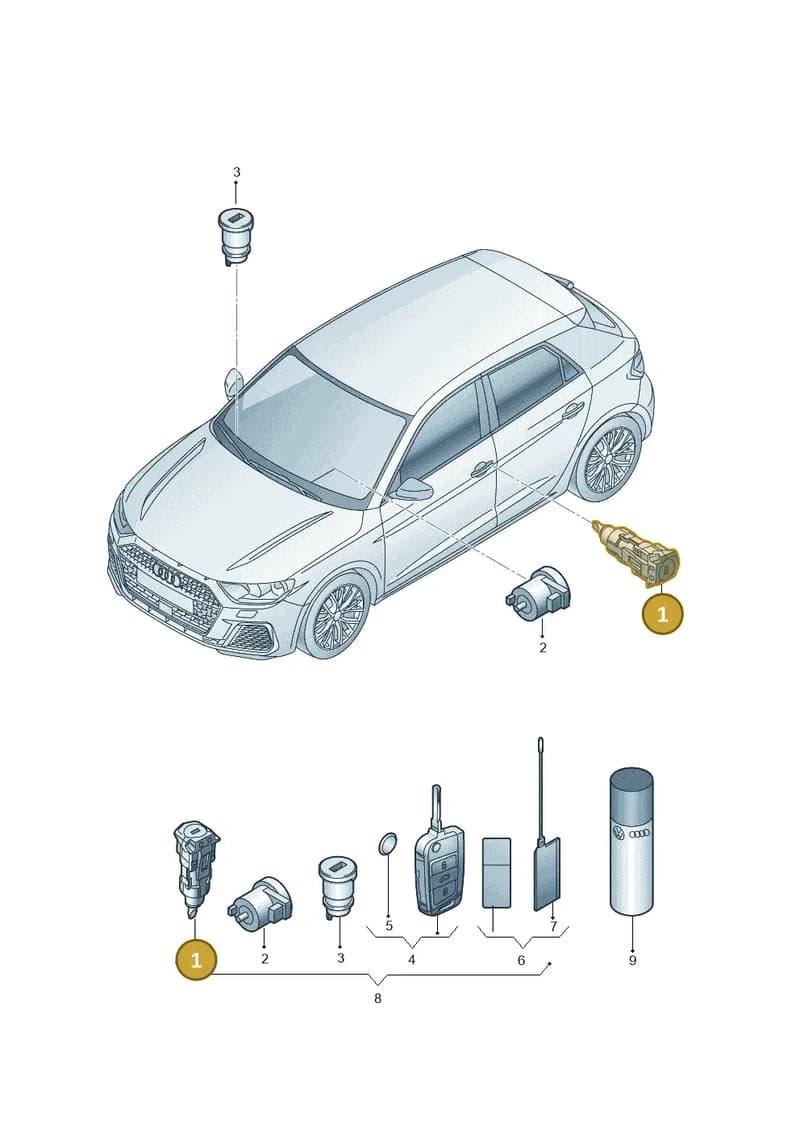 107837167HS — Audi A1 Sportback (2018-2025) diagram 592837010, position 1