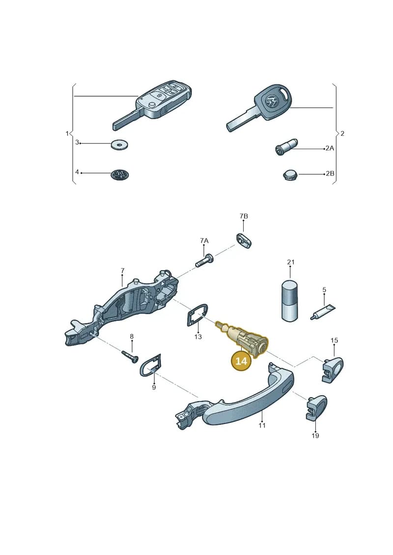 107837168BL — Volkswagen Jetta (2014-2018) diagram 692837010, position 14