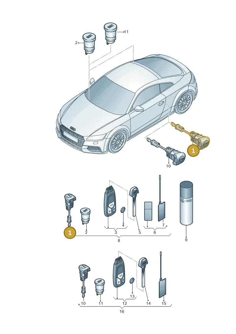 107837168CT — Audi TT RS (2016-2023) diagram 850837013, position 1