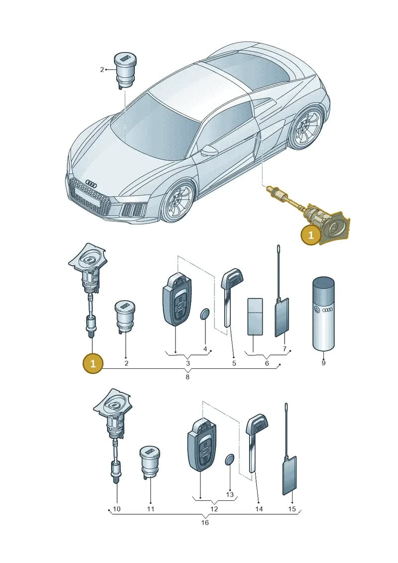 107837168EB — Audi R8 Spyder (2015-2024) diagram 872837100, position 1