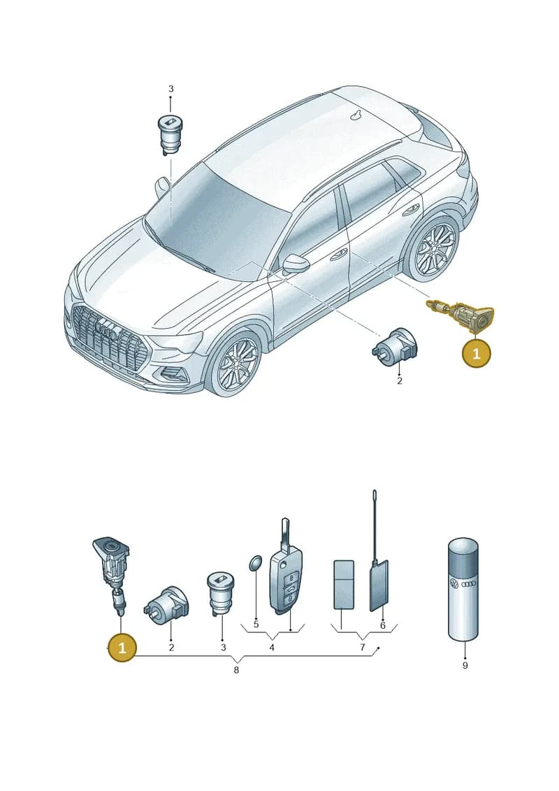 107837168FQ — Audi Q3 (2018-2025) diagram 597837010, position 1