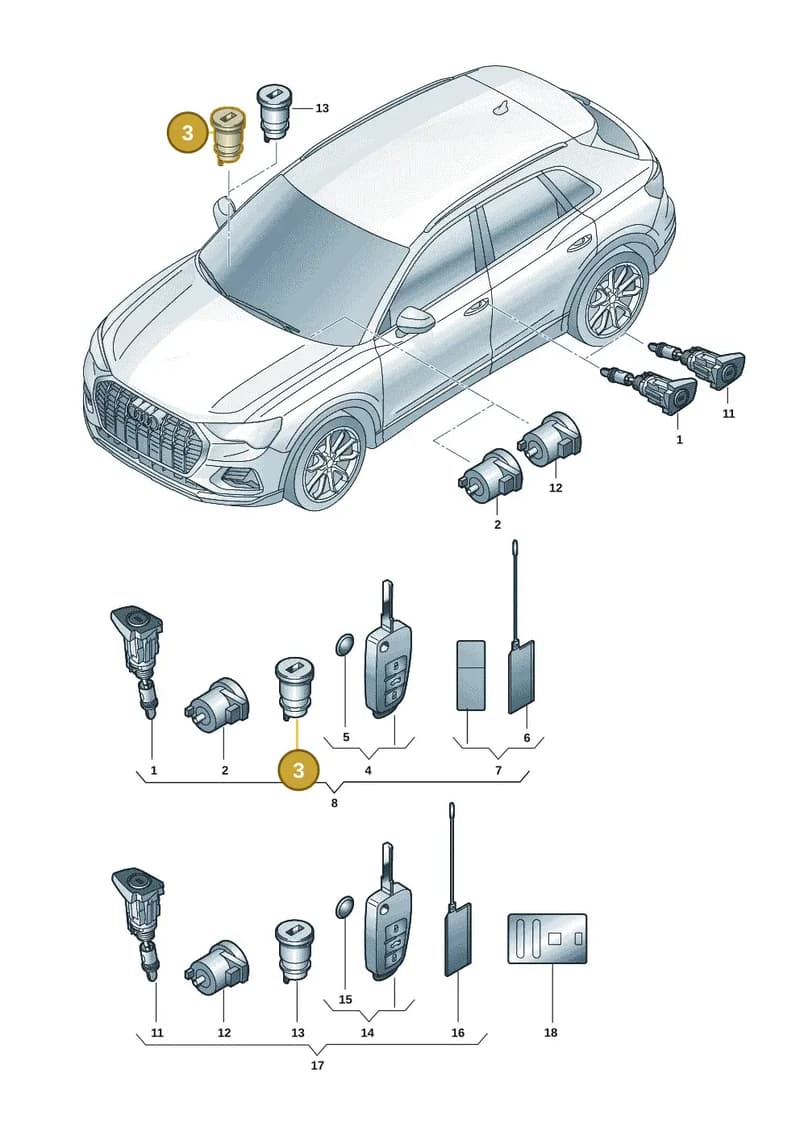 107857113F — Audi RS Q3 Sportback (2019-2024) diagram f3z837010, position 3