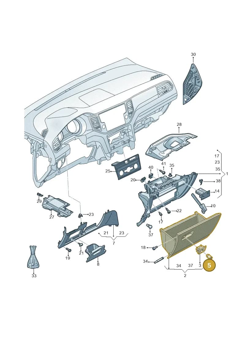 107857113JG — Volkswagen Golf Sportsvan (2014-2020) diagram 780857200, position 5
