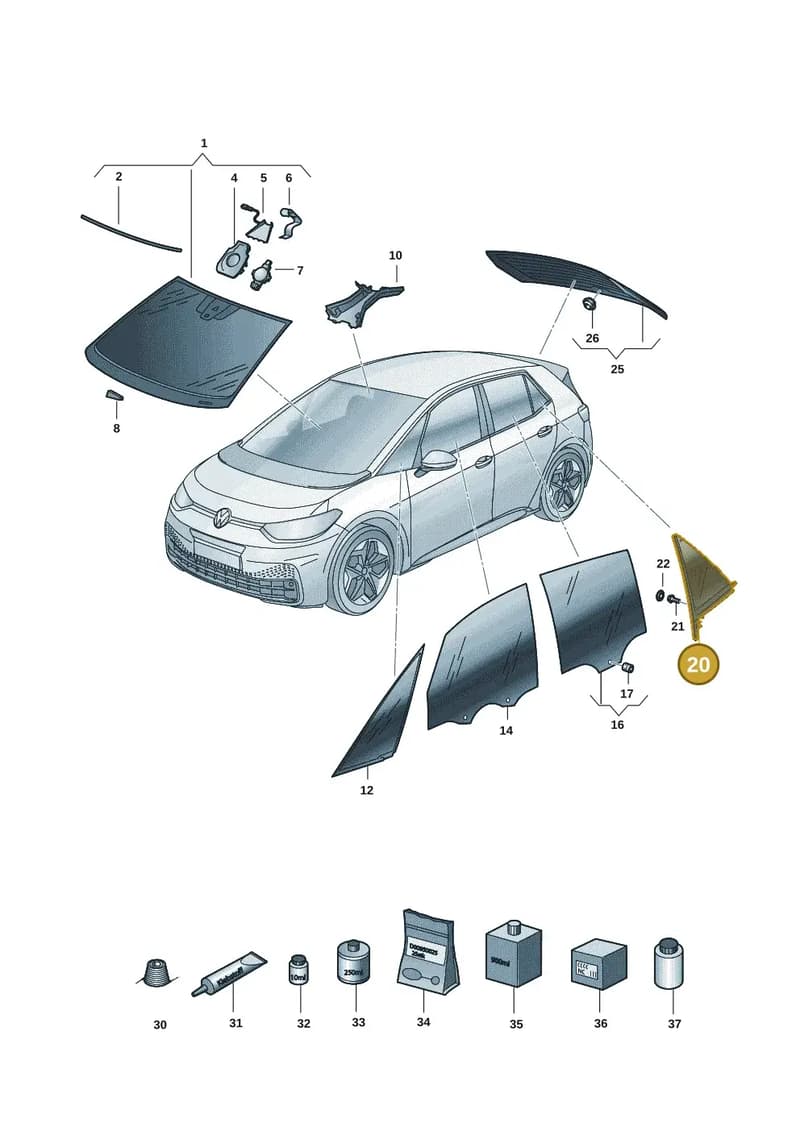 10A845213G — SEAT CUPRA Born (2021-) diagram 10a845000, position 20