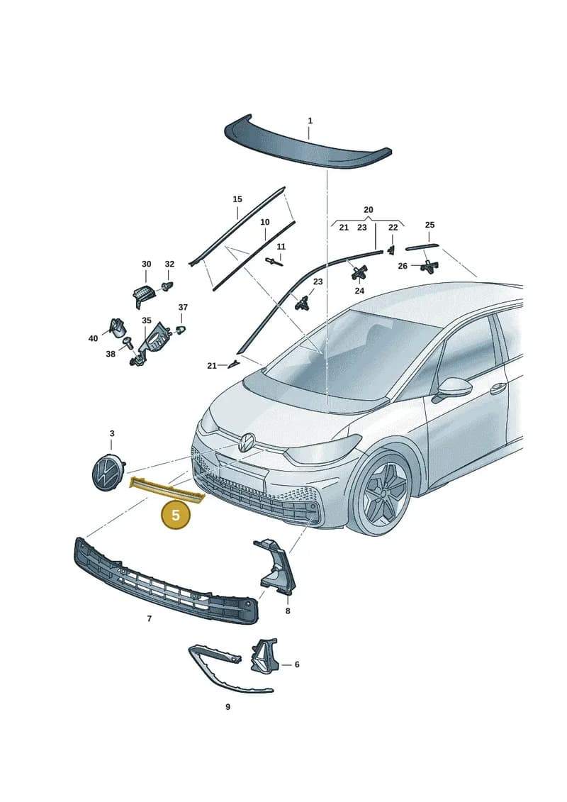 10A853584AWA — Volkswagen ID.3 (2019-2025) diagram 10a853000, position 5