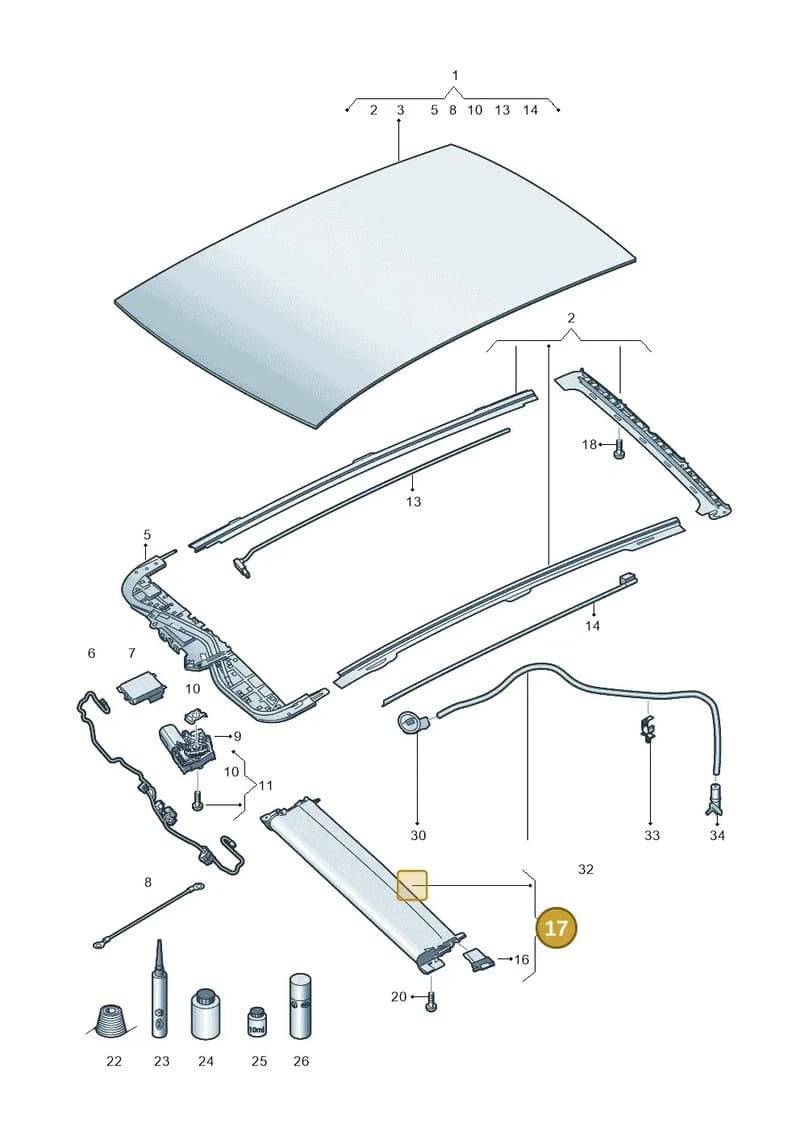 10A877307B6PS — Volkswagen ID.3 (2019-2025) diagram 10a877000, position 17