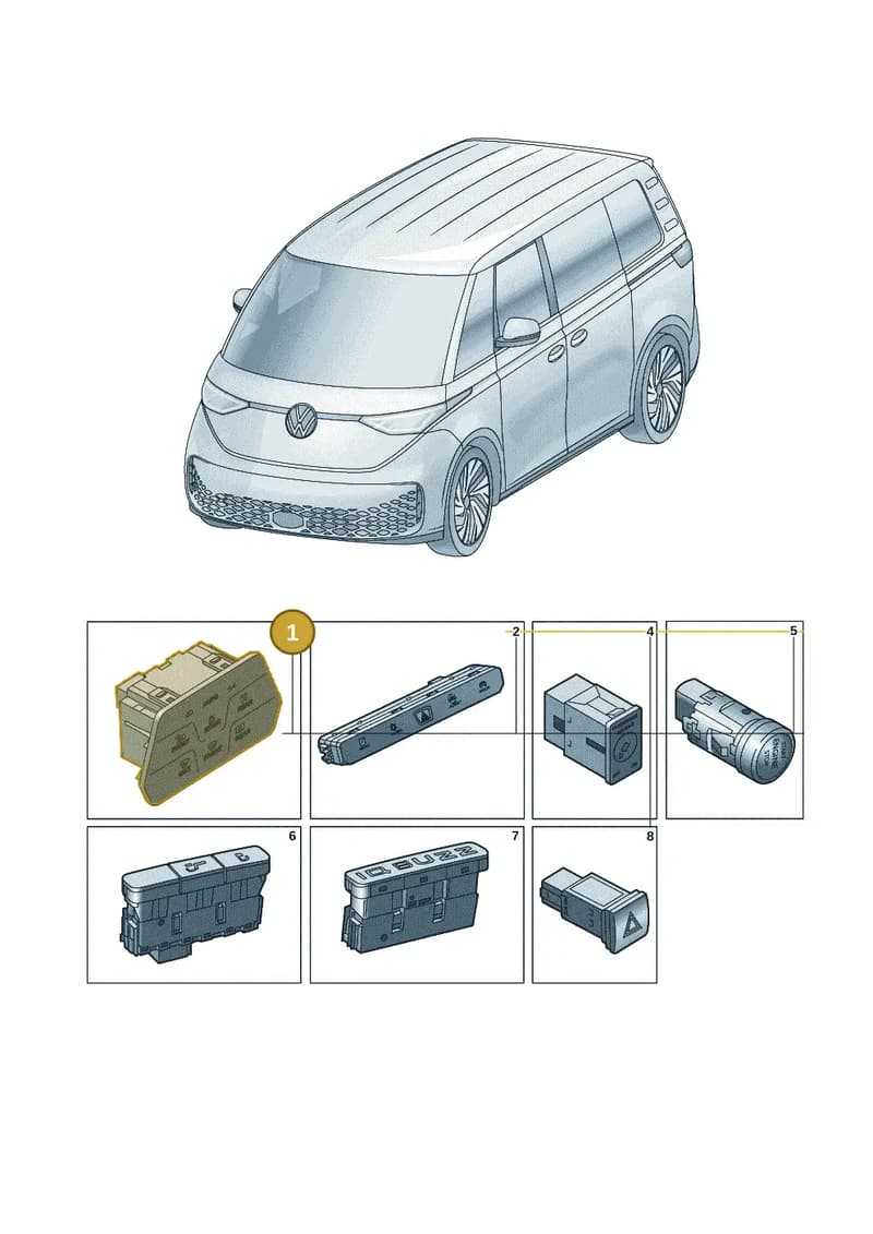 10A941193QWVQ — Volkswagen ID. Buzz (2022-2025) diagram 15a941500, position 1